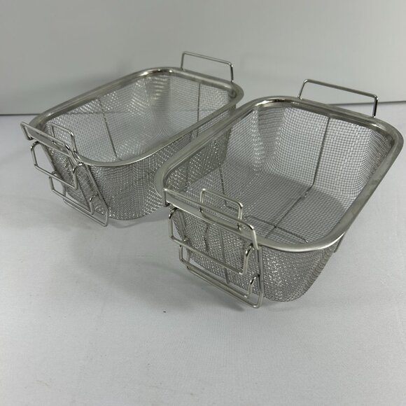 Lot 2 Fry Steamer Baskets Stainless Steel French Fries Potato Chips Strainer - Picture 8 of 8
